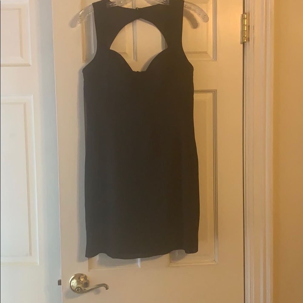 Black lined fitting dress